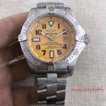 Replica Breitling Avenger II Seawolf Stainless Steel Orange Face Mens Watch